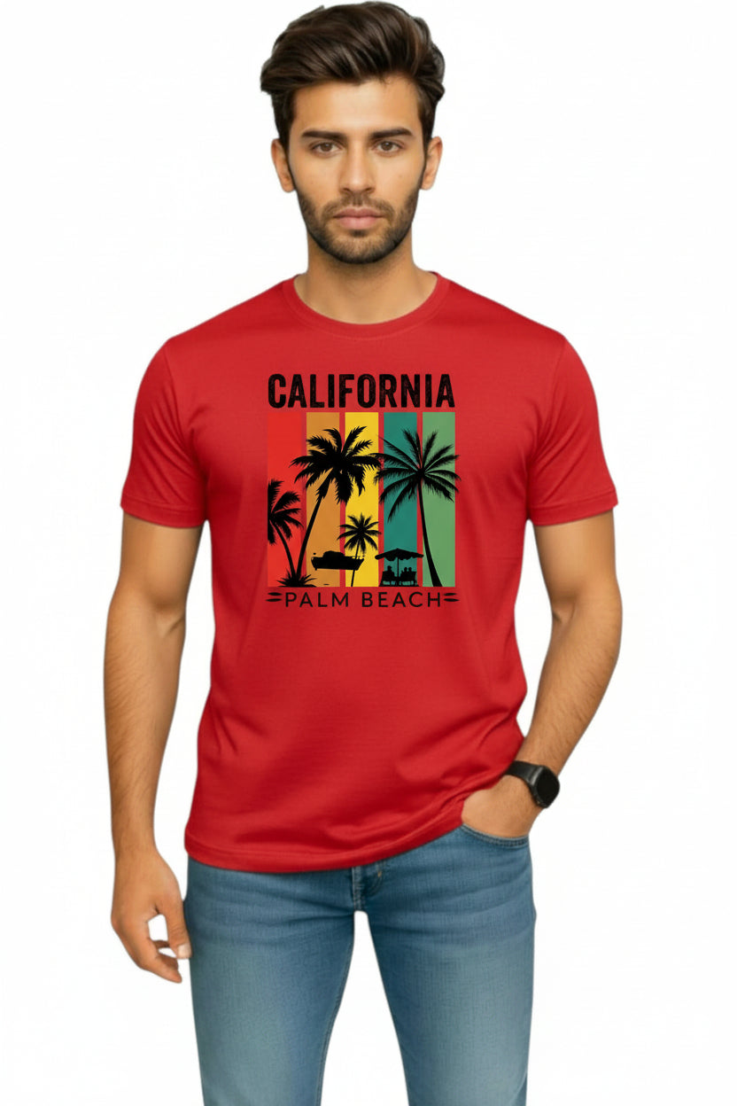California Beach Round T-shirts