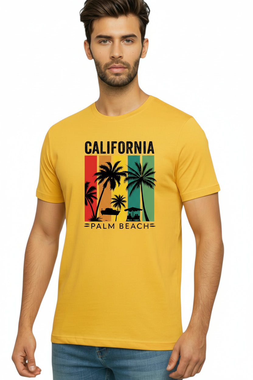 California Beach Round T-shirts
